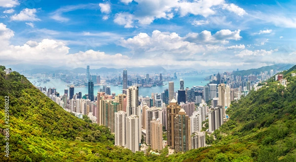 Obraz Panoramiczny widok na Hongkong