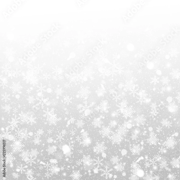 Obraz Winter Holiday Background With Snowflakes