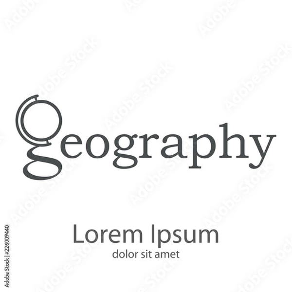 Fototapeta Logotipo Geography en color gris