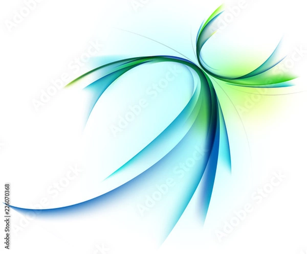 Fototapeta Curved shape on white background