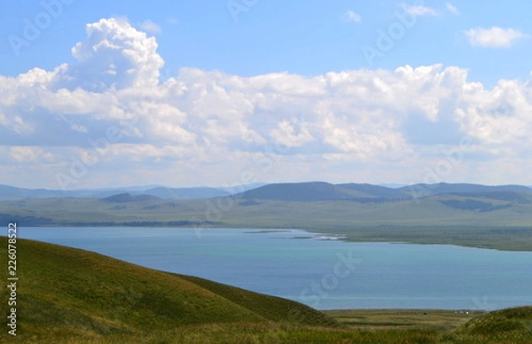 Fototapeta lake in the steppe