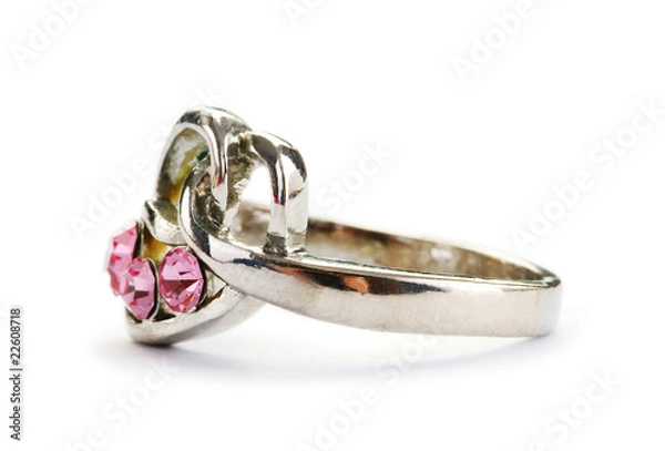 Obraz Jewellery ring isolated on the white background