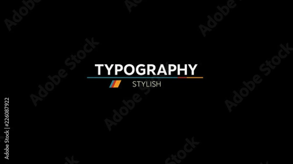 Fototapeta Colorblock Typography Title
