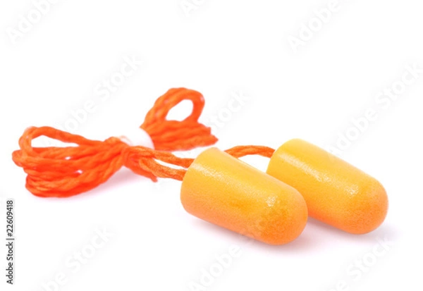 Obraz Orange earplugs