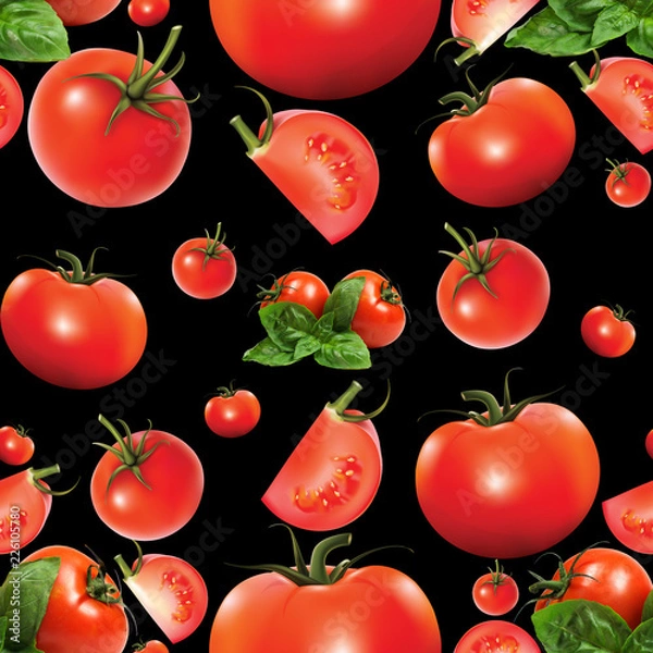 Fototapeta бесшовный фон томаты