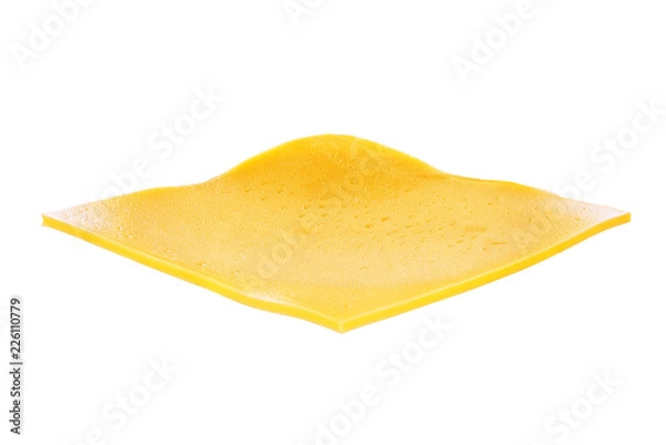 Obraz Plasterek sera na białym tle