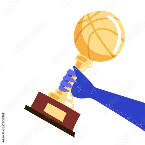 Obraz Basketball trophy design, vector illustration.