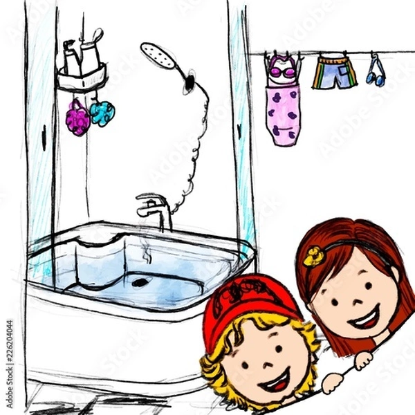 Obraz banyo çocuk