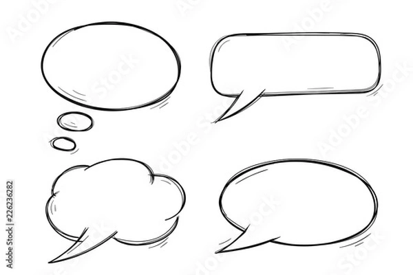 Fototapeta Dymki. Zestaw Doodles