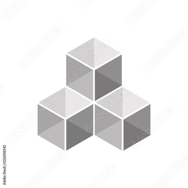 Fototapeta Monochrome vector 3d pattern