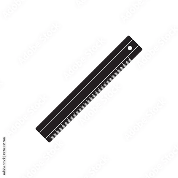 Fototapeta Monochrome vector ruler