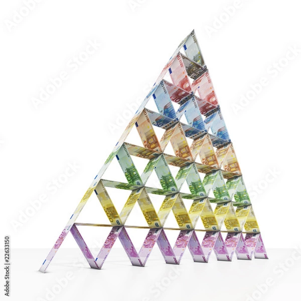 Obraz Kartenhaus aus Geldscheinen