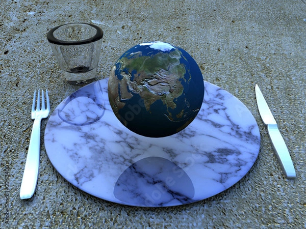 Obraz eating the earth / resources