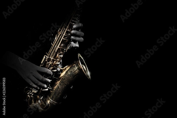 Fototapeta Saksofonista. Saksofonista grający na instrumencie jazzowym