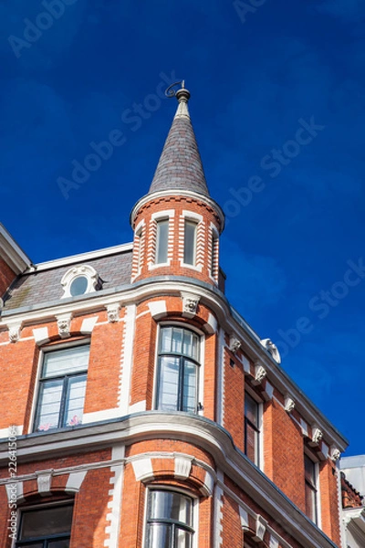 Fototapeta Beautiful building at the Old Cetral district in Amsterdam