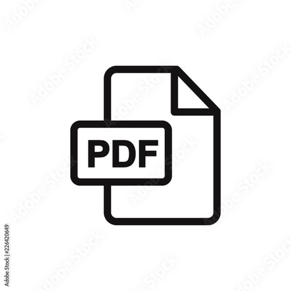 Obraz PDF vector icon