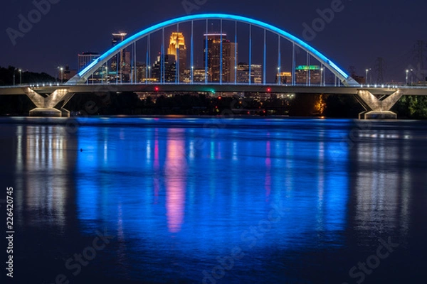 Obraz Lowery Bridge River Night 16