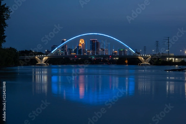 Obraz Lowery Bridge River Night 2
