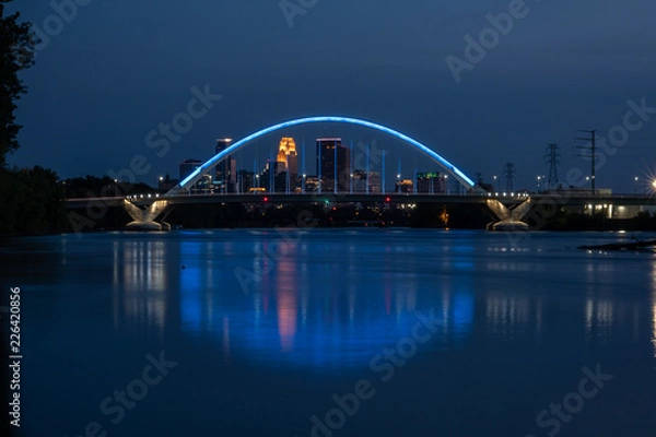 Obraz Lowery Bridge River Night 1