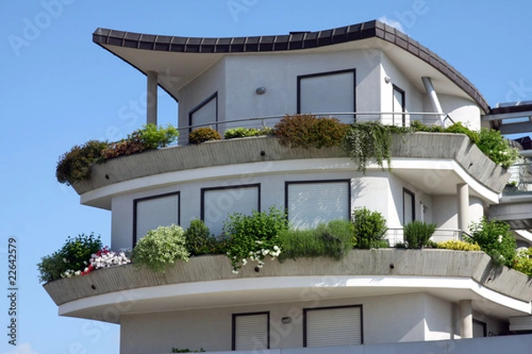 Obraz balconi di un edificio