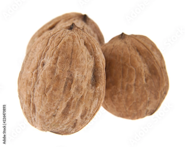 Fototapeta walnuts isolated on white background
