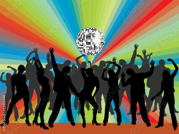 Fototapeta Feiernde junge Menschen