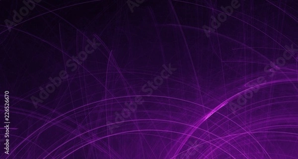 Fototapeta Abstract purple light and laser beams, fractals  and glowing shapes  multicolored art background texture for imagination, creativity and design.