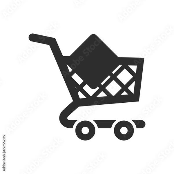 Fototapeta shopping bag icon,