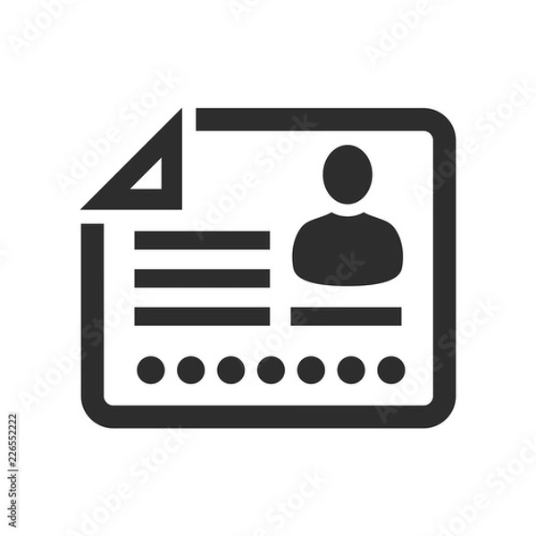 Fototapeta identity card icon vector