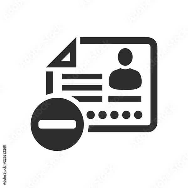 Fototapeta identity card icon vector