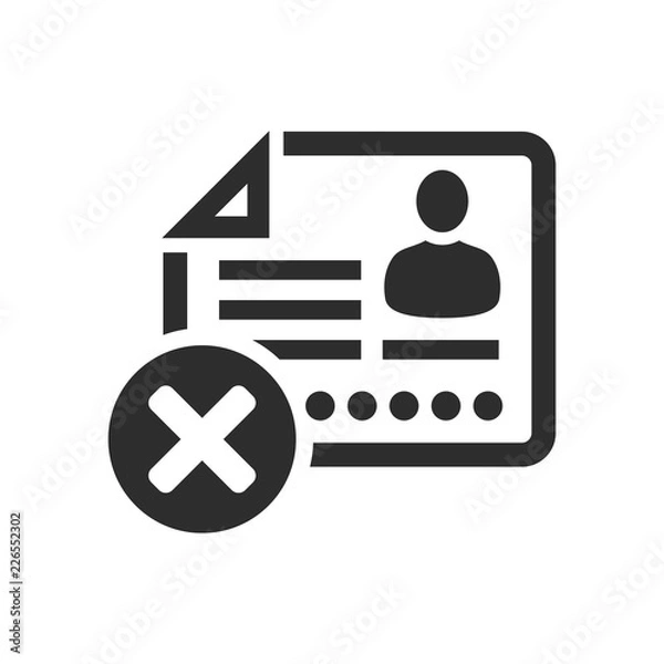 Fototapeta identity card icon vector