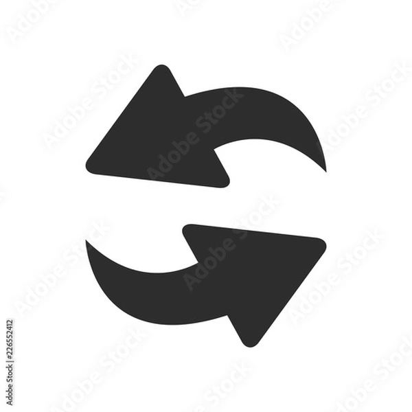 Fototapeta refresh icon, arrow vector, circle sign
