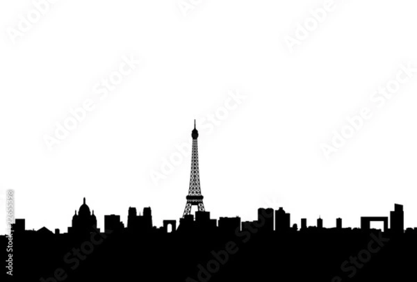 Obraz Paris Skyline Silhouette