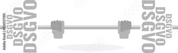 Fototapeta DSGVO Text symbolisch als schwere Last