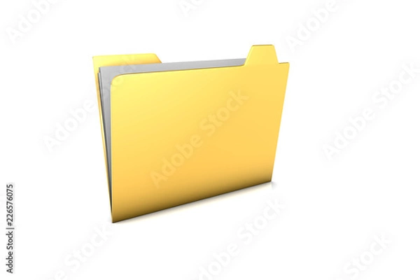 Fototapeta 3D rendered Illustration of a turning folder.
