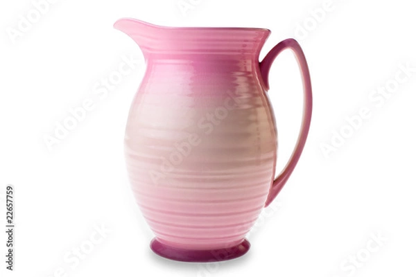 Obraz Isolated Pink clay  jug