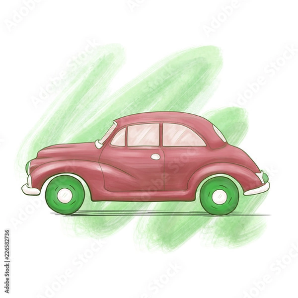 Obraz Red & Green Car