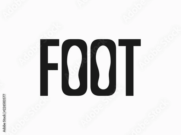 Obraz The word FOOT sign logo icon design template elements.