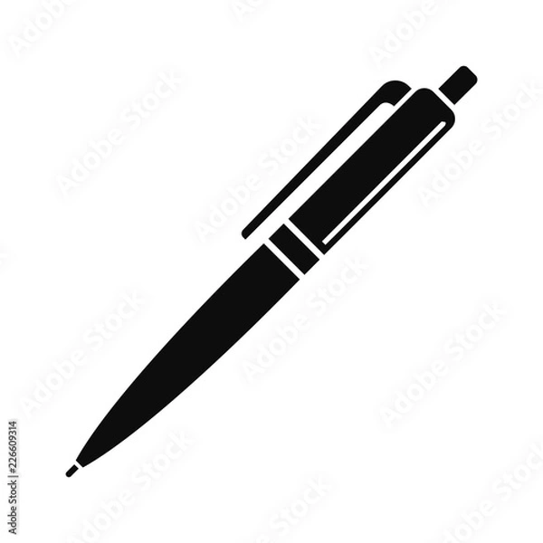 Fototapeta Pen icon. Simple illustration of pen vector icon for web design isolated on white background
