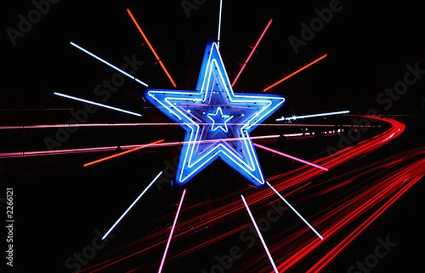 Obraz neon highway star