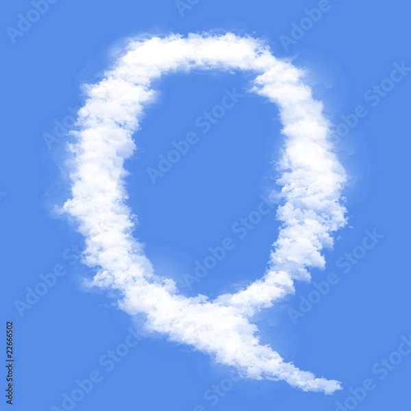 Fototapeta Clouds in shape of the letter Q