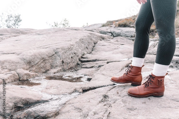 Obraz Hiking Boots on Rocks
