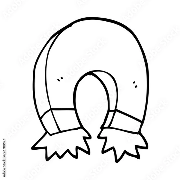 Fototapeta line drawing cartoon magnet