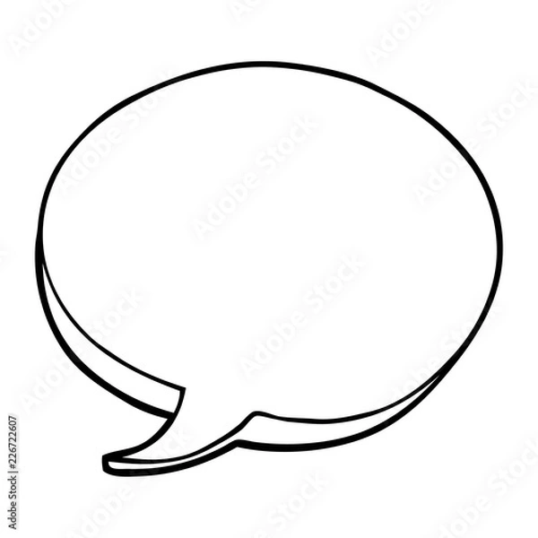 Obraz line drawing cartoon expression bubble