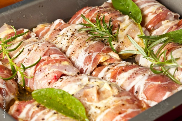 Fototapeta Involtini di pollo