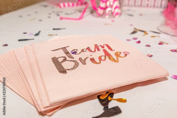 Obraz Disposable Napkins, Team Bride party