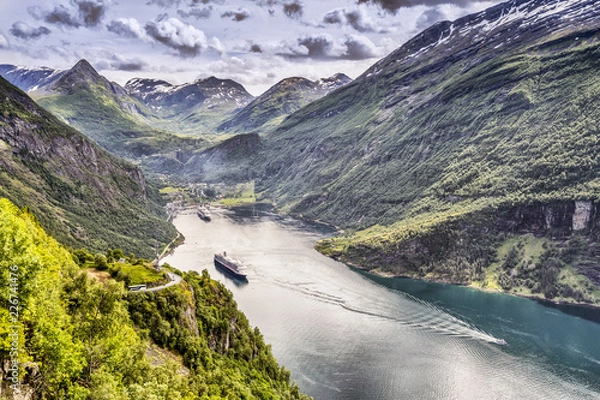 Obraz Blick auf den Geirangerfjord