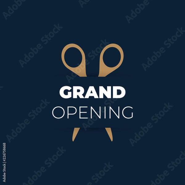 Obraz grand opening banner, poster, vector design