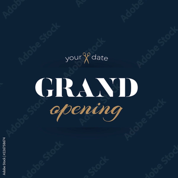Obraz grand opening banner, poster, vector design