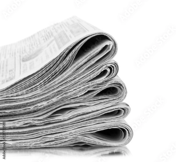 Fototapeta A newspapers, isolated on white